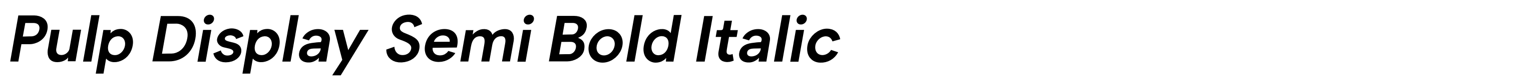 Pulp Display Semi Bold Italic